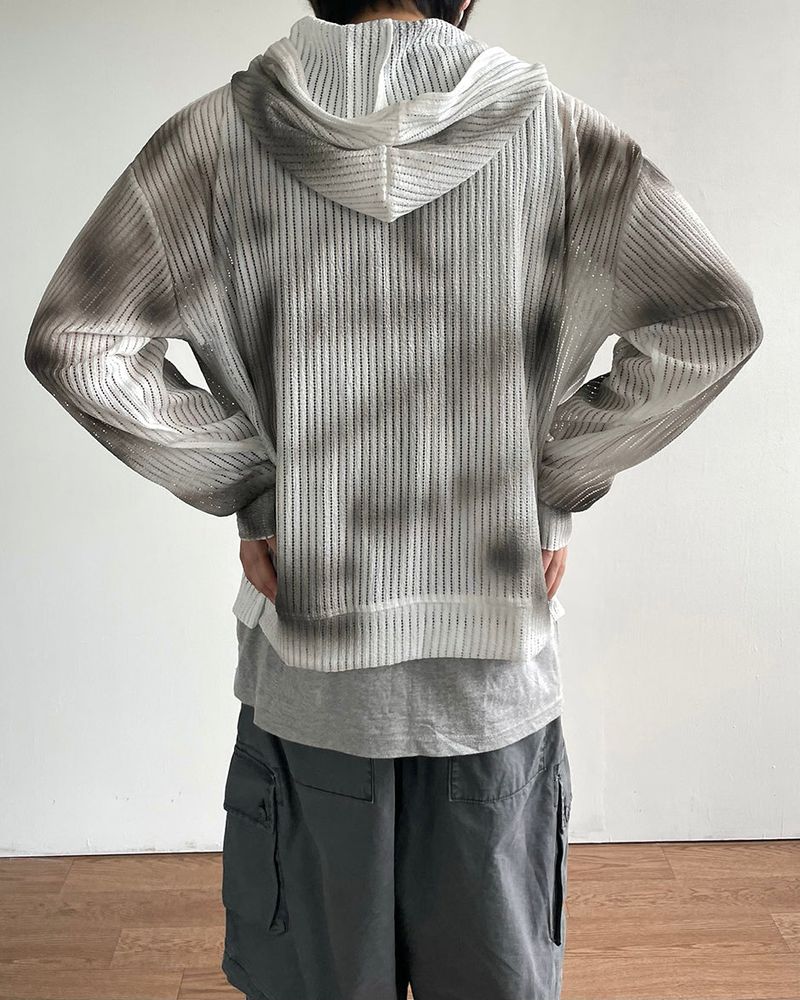 ブルースプレーメッシュフードジップアップ