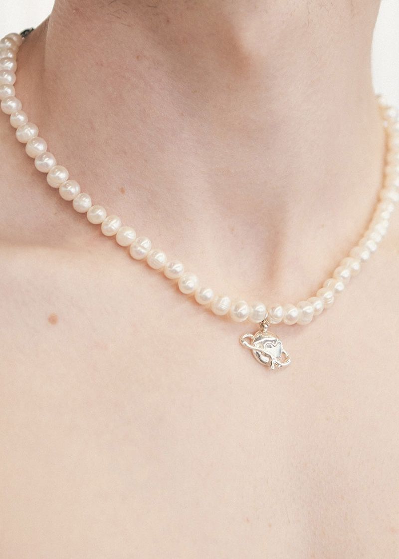 Emblem Pearl Necklace
