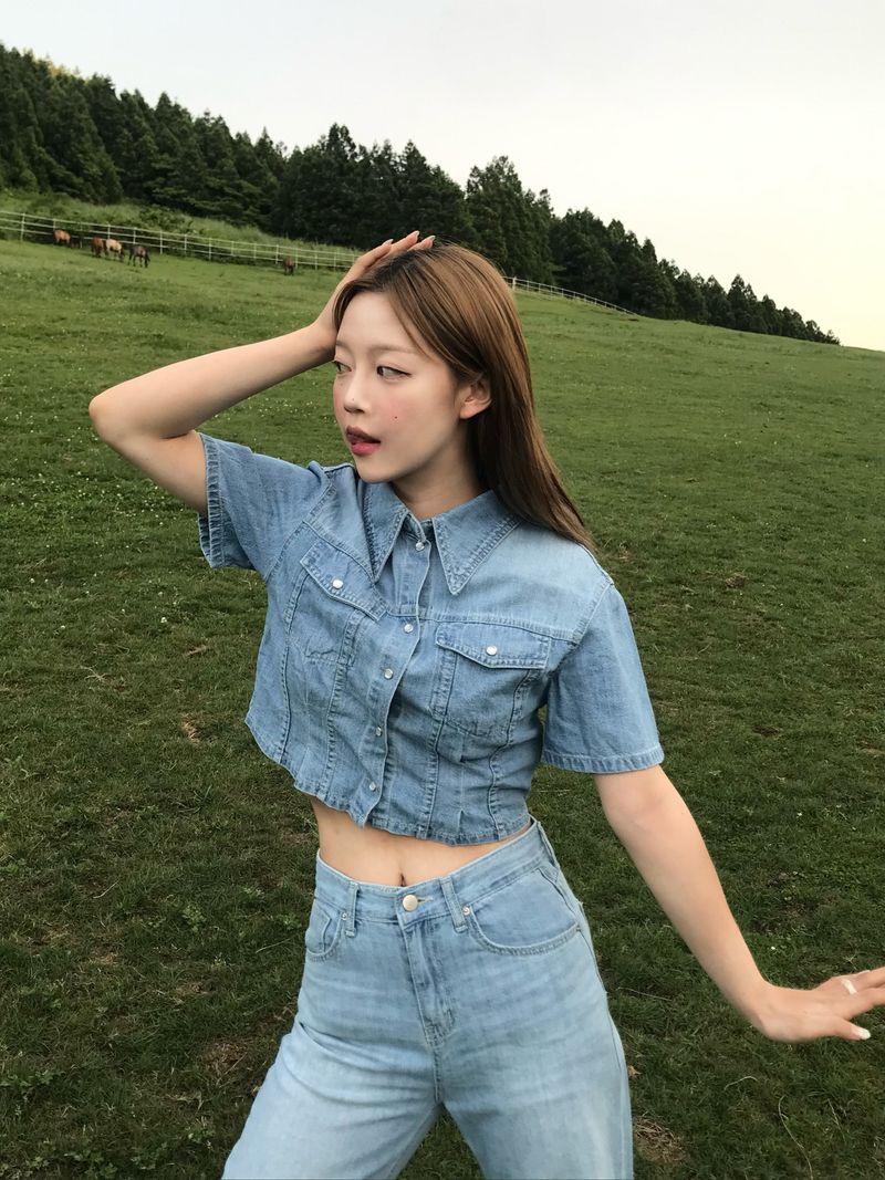 Horizon denim set up shirt