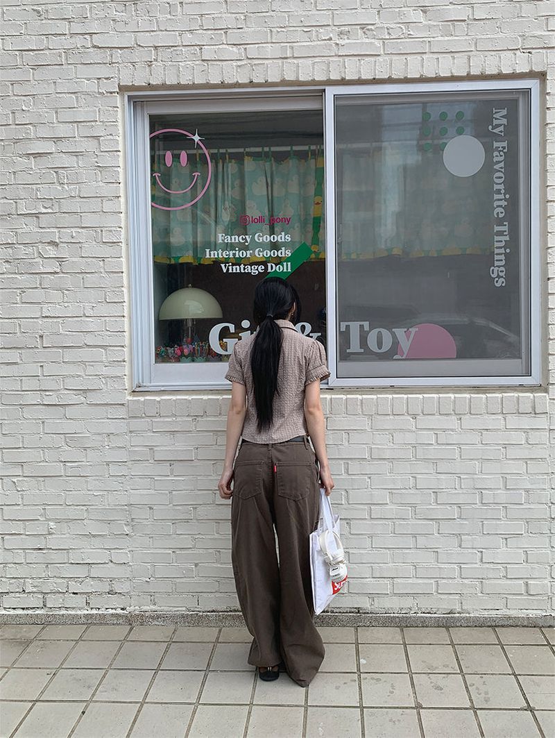 ZIPPER WIDE TROUSER PANTS (3C)