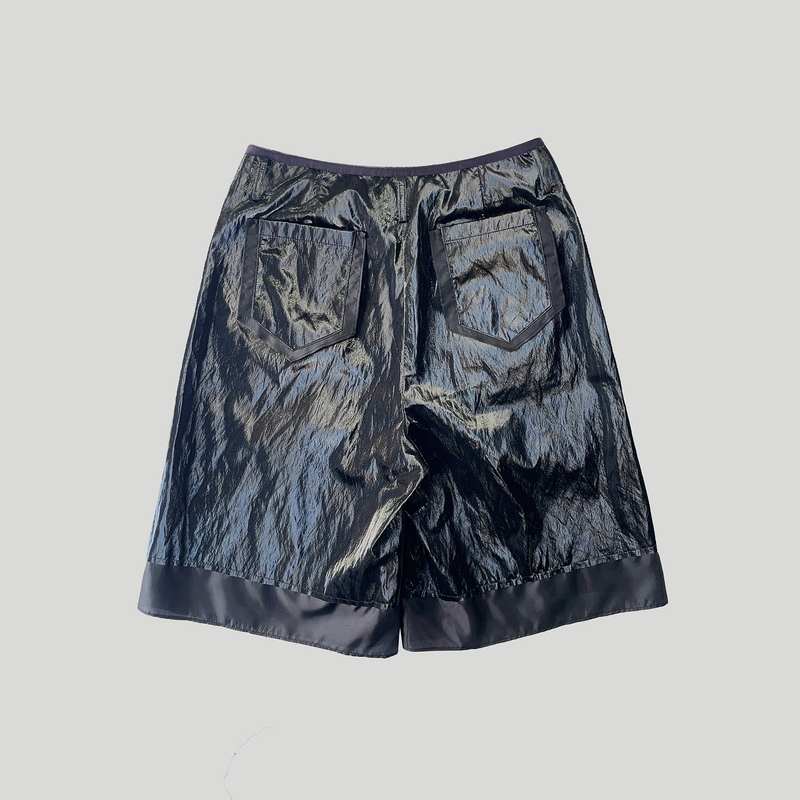 LEATHER LINING COMBI SHORTS