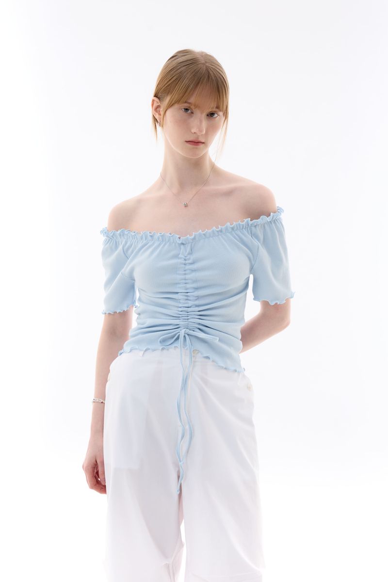 XOXO OFF-SHOULDER / SKY BLUE