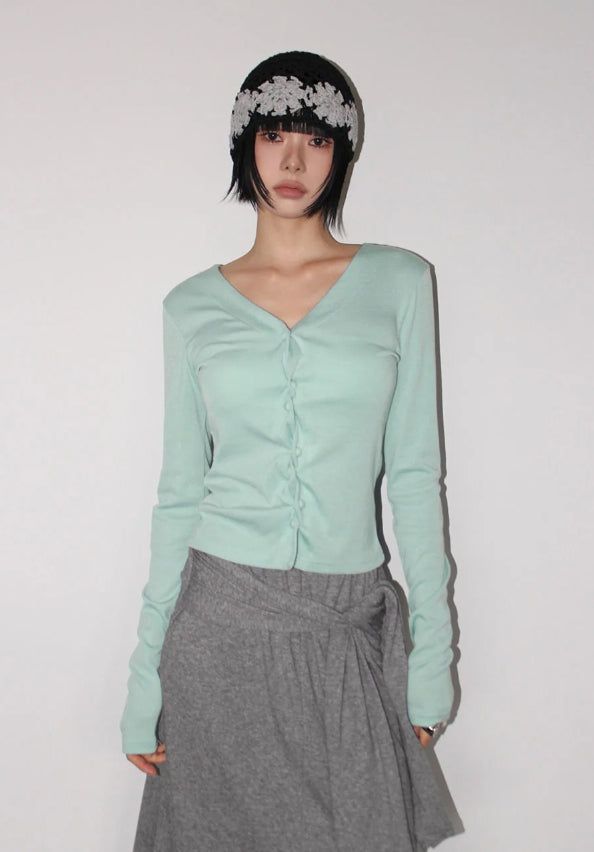 KNOT TIE MIDI SKIRT