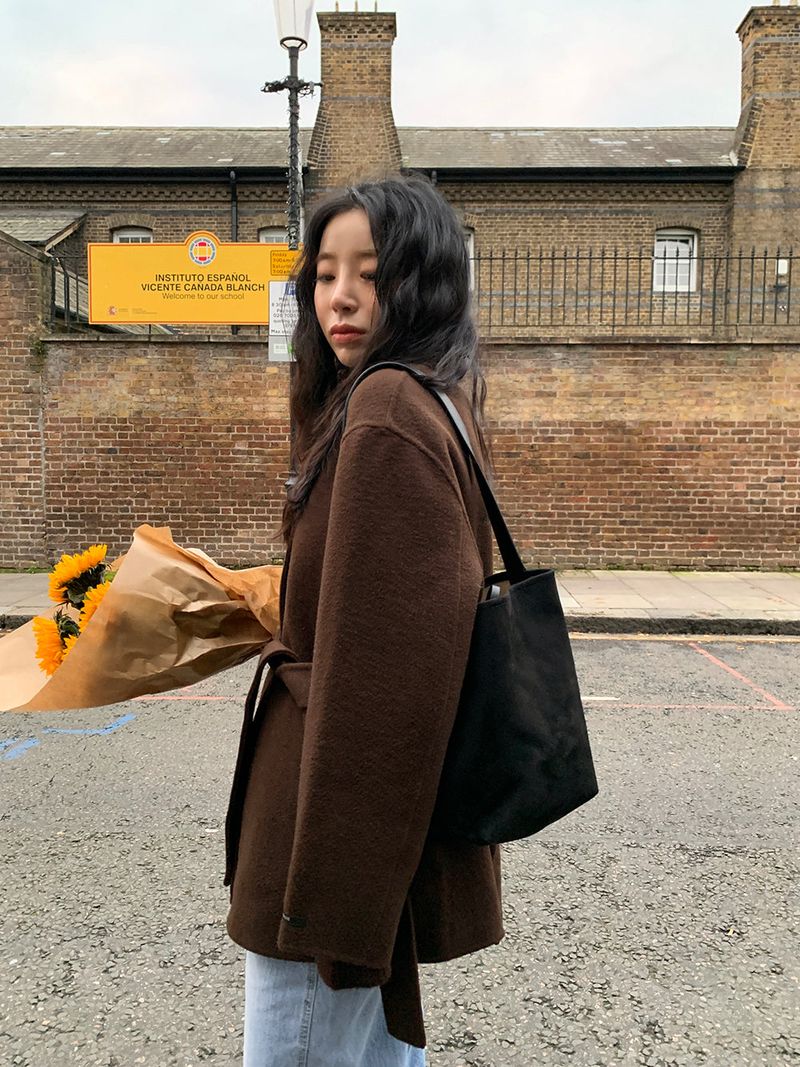 [MADE] reelfi high neck wool bouquet handmade coat