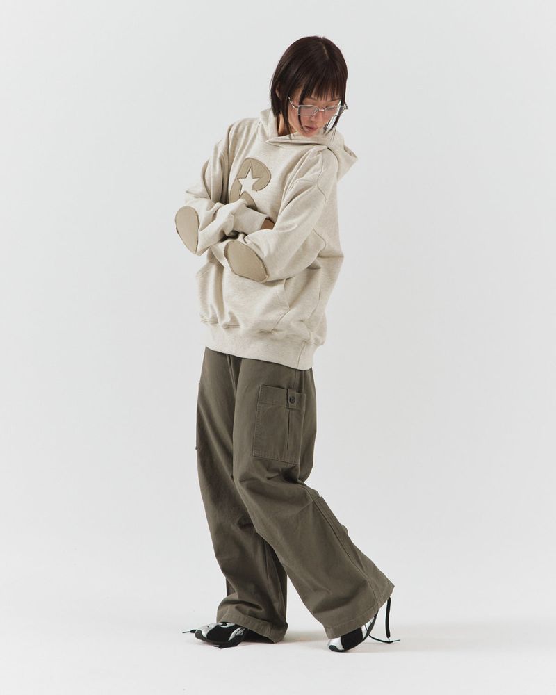 Applique Knee Patch Hoodie