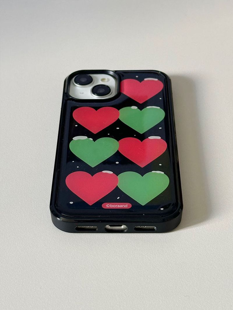 Snow heart Epoxy case