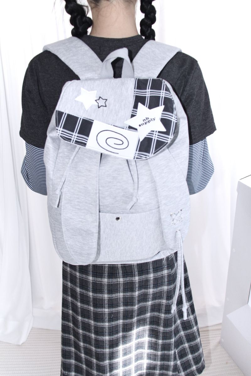 Rabbit Drop String Patch Backpack (2color)