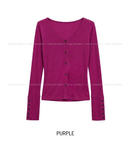 Luca V-neck Button Tencel Cardigan