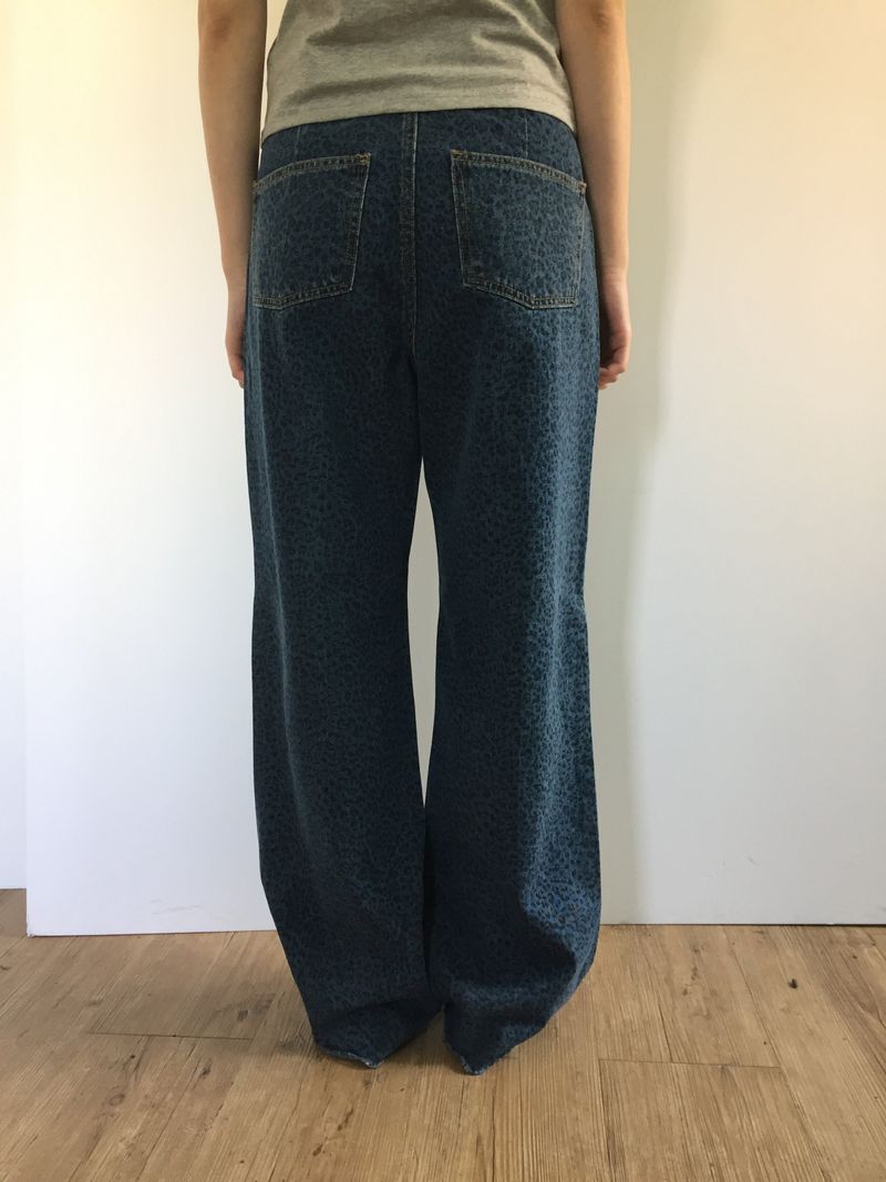 Leopard Denim Pants (1color)