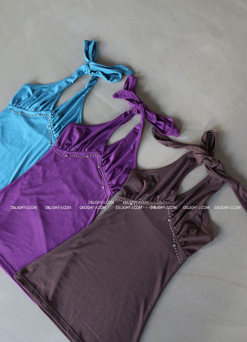 Cubic Halterneck Long Sleeveless
