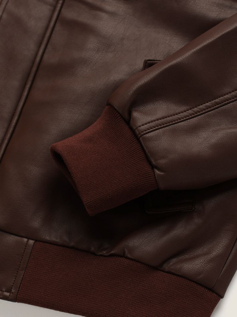 Base Leather Blouson (2color)