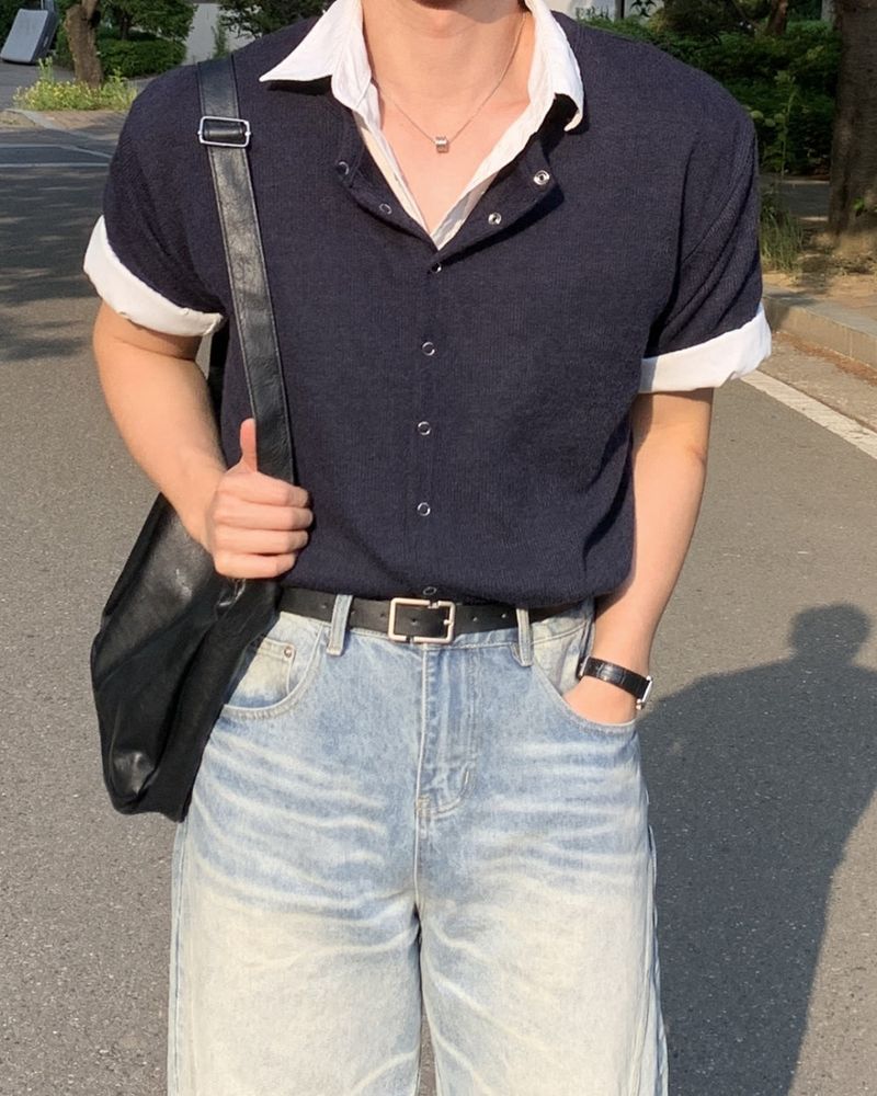 リコショートスリーブニットカーディガン