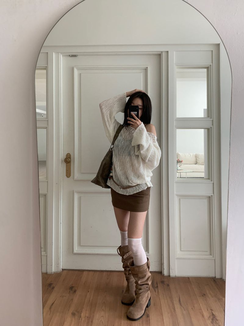 Demay Modern Basic Belt Mini Skirt