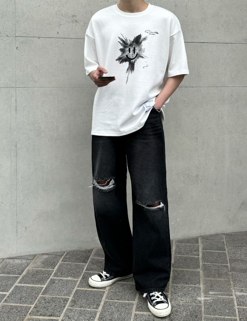 Breeze damage denim pants