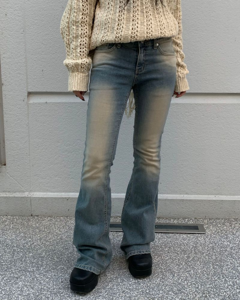 kyoive(コイブ)の「Spot low denim boots cut pants(Pants)」