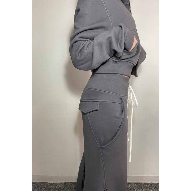 ANTIQUE ZIPPER MAXI SKIRT