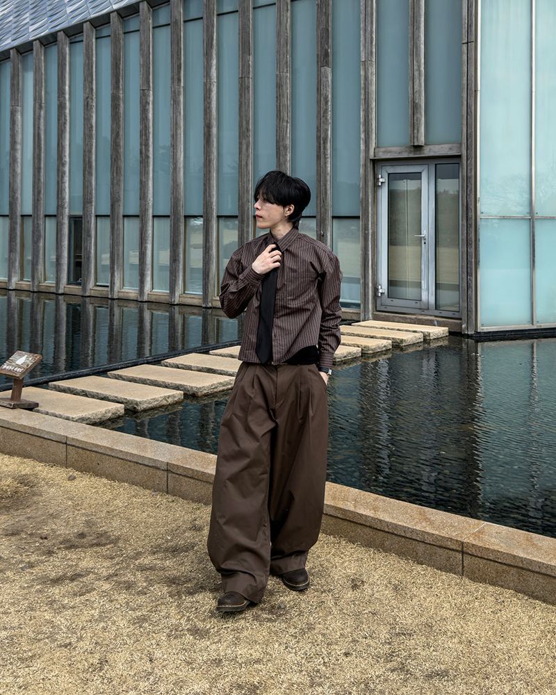 Riden Side Pintuck Wide Slacks