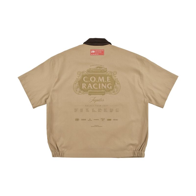 [UNISEX] C.O.M.E Mechanic Short Sleeve Work Jacket (Camel)