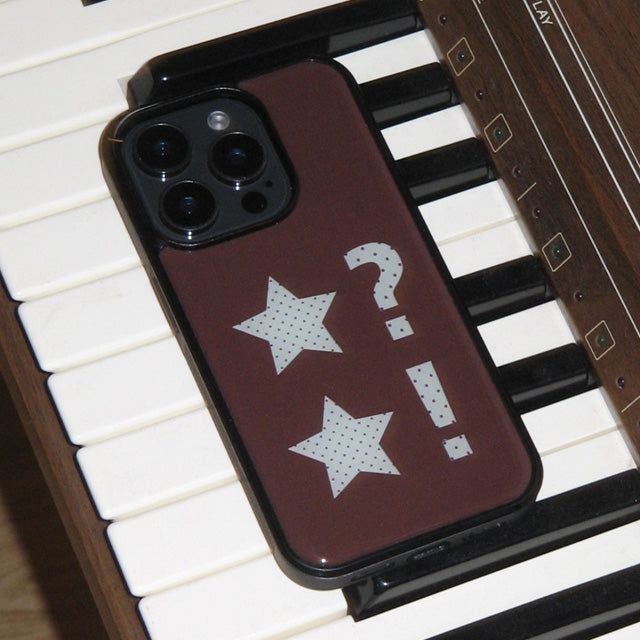 Dot Star Matcha Brown Epoxy Bumper Case