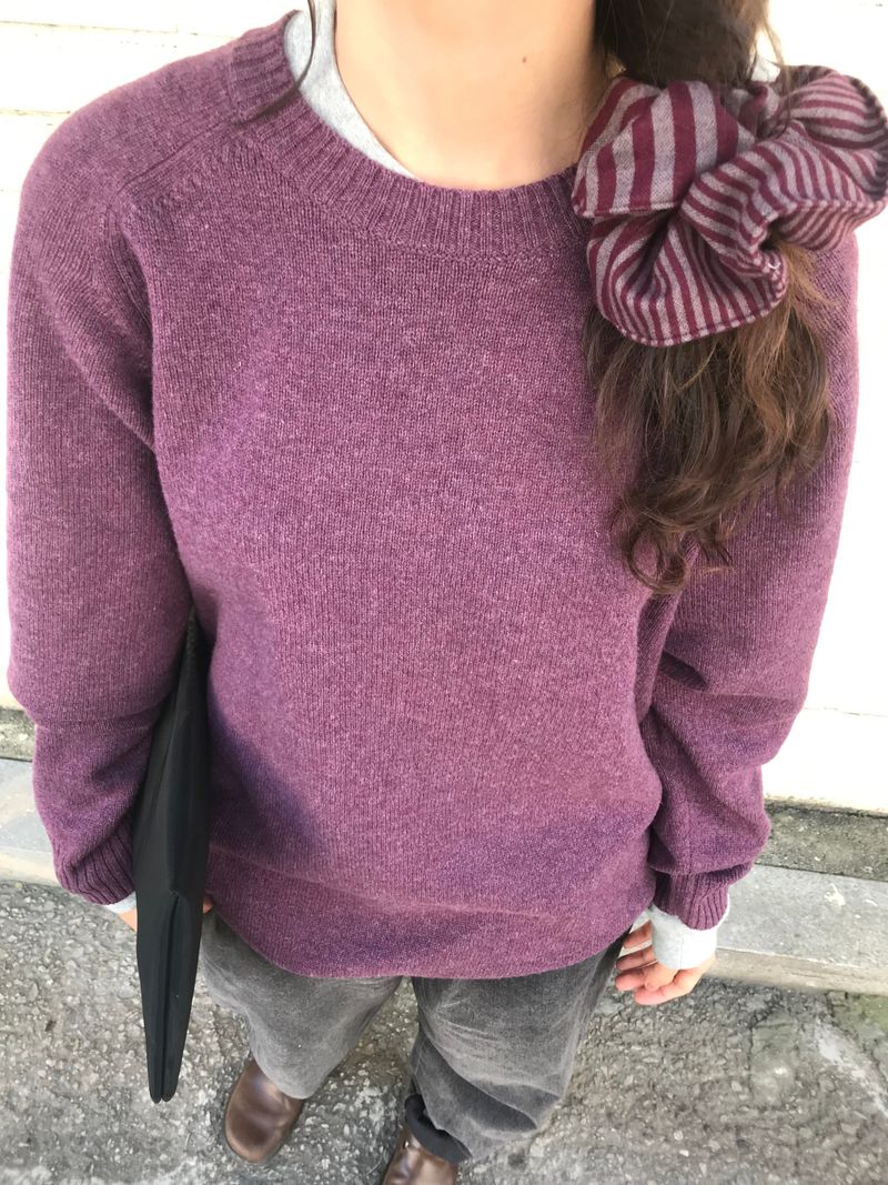 Vintage Hair Ruffle - Blended Wine