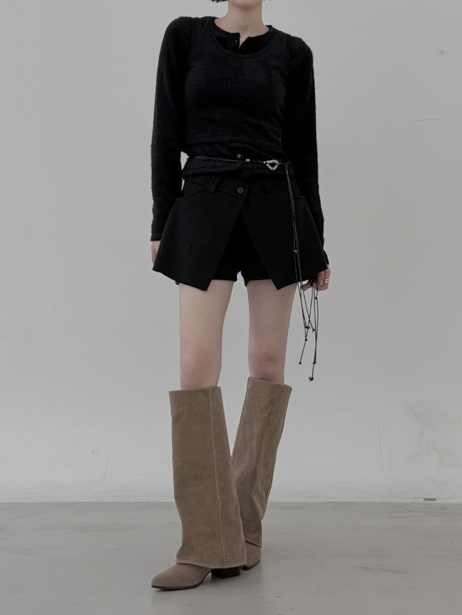 Bude Fur Sleeveless Cardigan Set