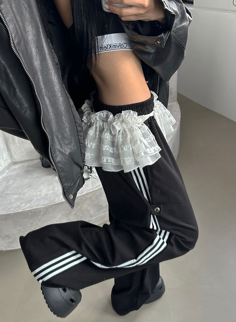 Track Point String Wide Pants