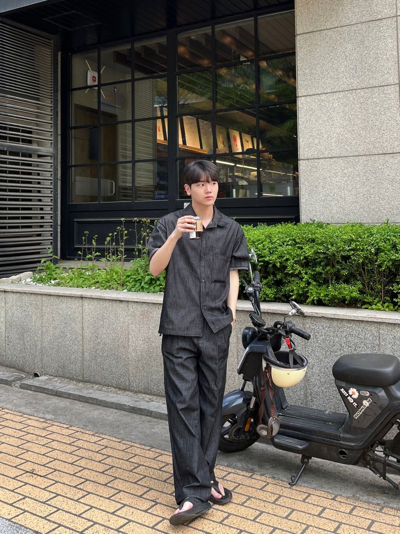 Mire two tuck linen denim