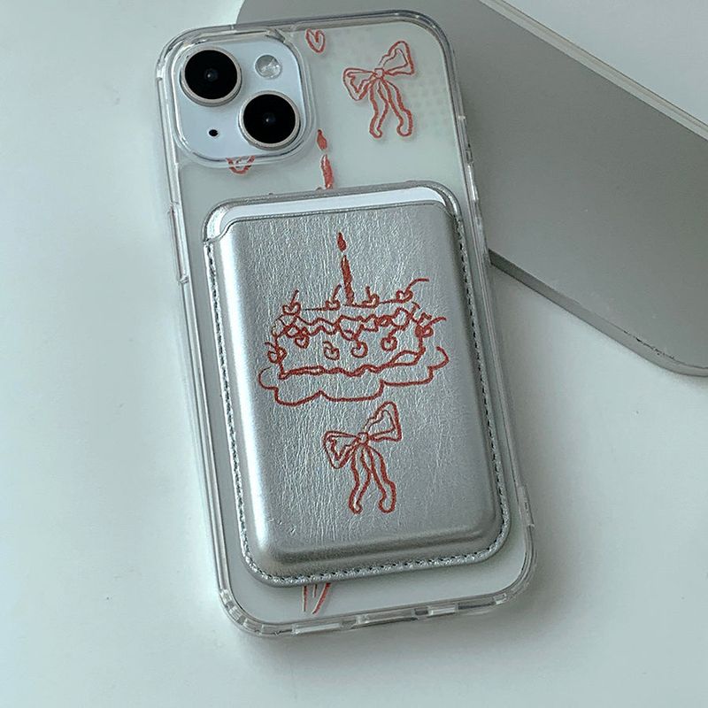 RedSilver - Party Cake Magsafe Phone Case Card Pocket Set