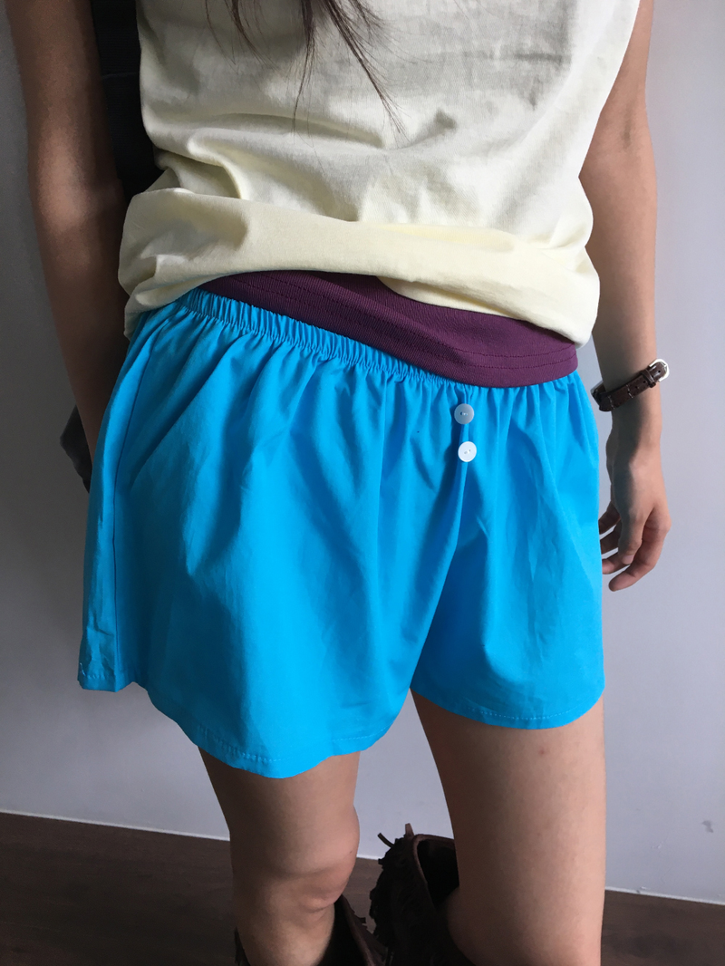 Neon button shorts (2color)