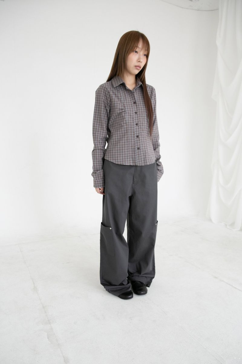 rivet pocket wide pants(2colors)