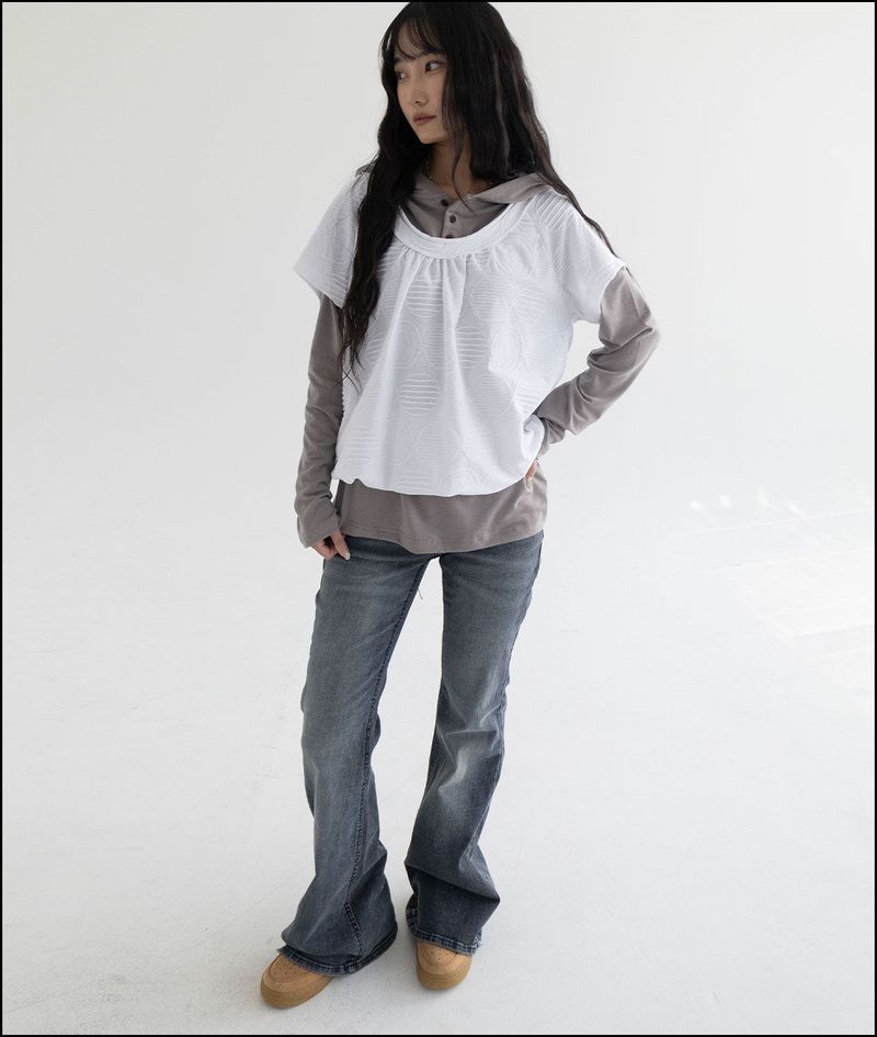 Dow span boots cut denim pants