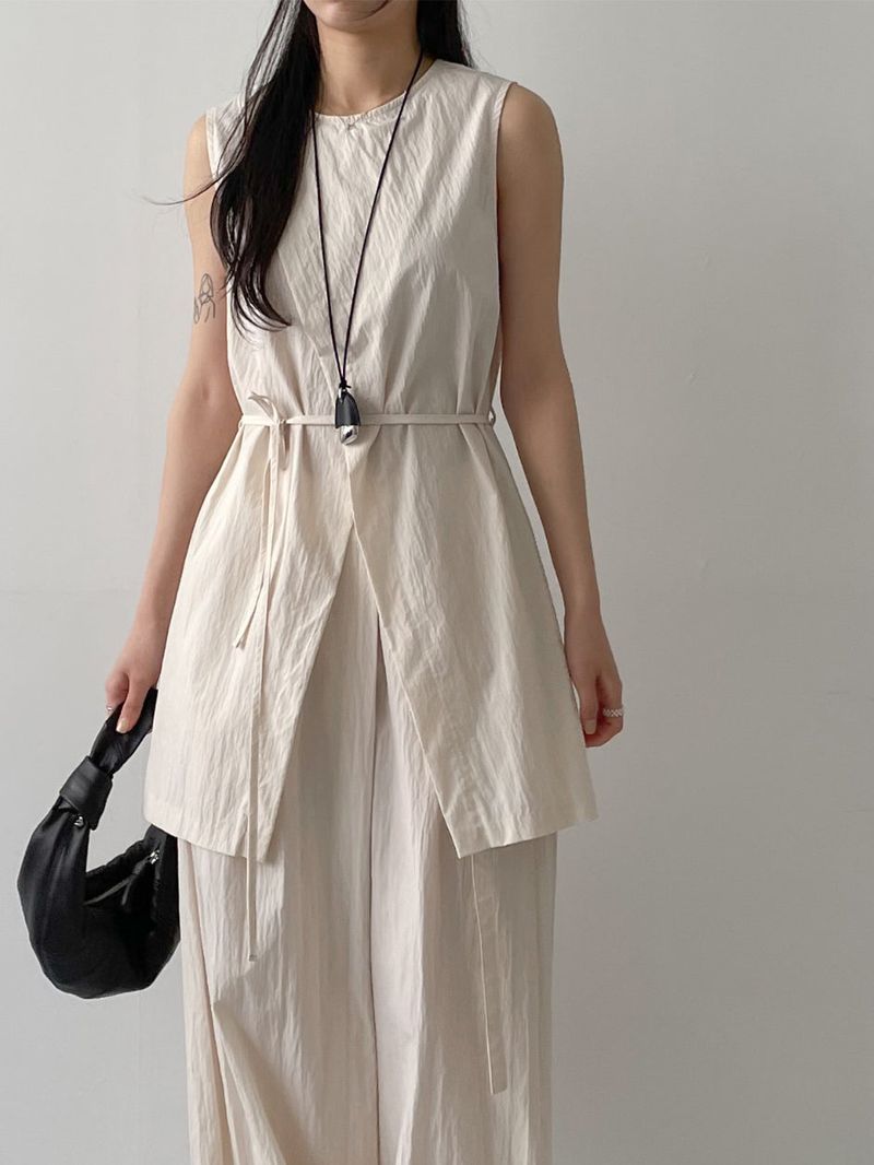 Raschel Nylon Wrap Wide Pants
