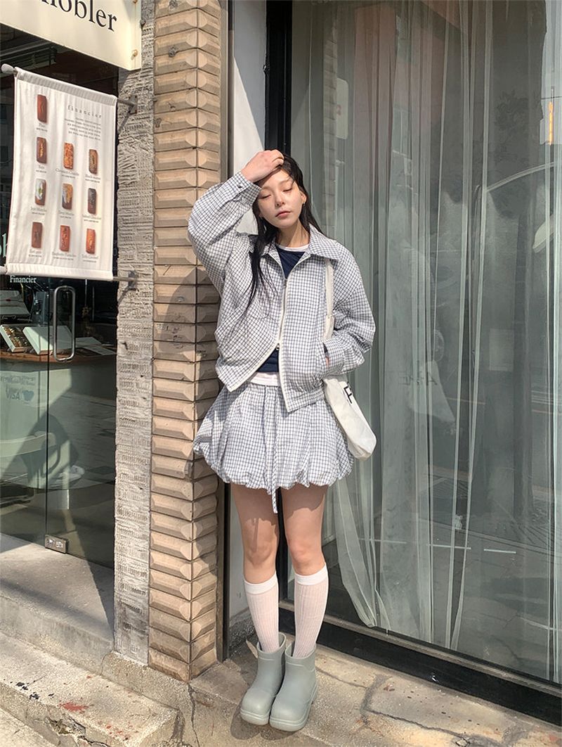 LIGHT CHECK BLOUSON (2C)
