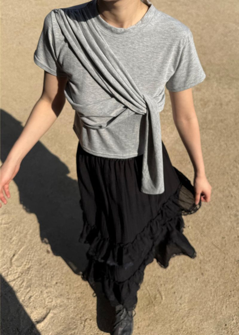 ドレープシャーリングTシャツ