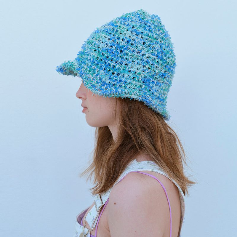 BUTTERFLY KNIT BUCKET HAT