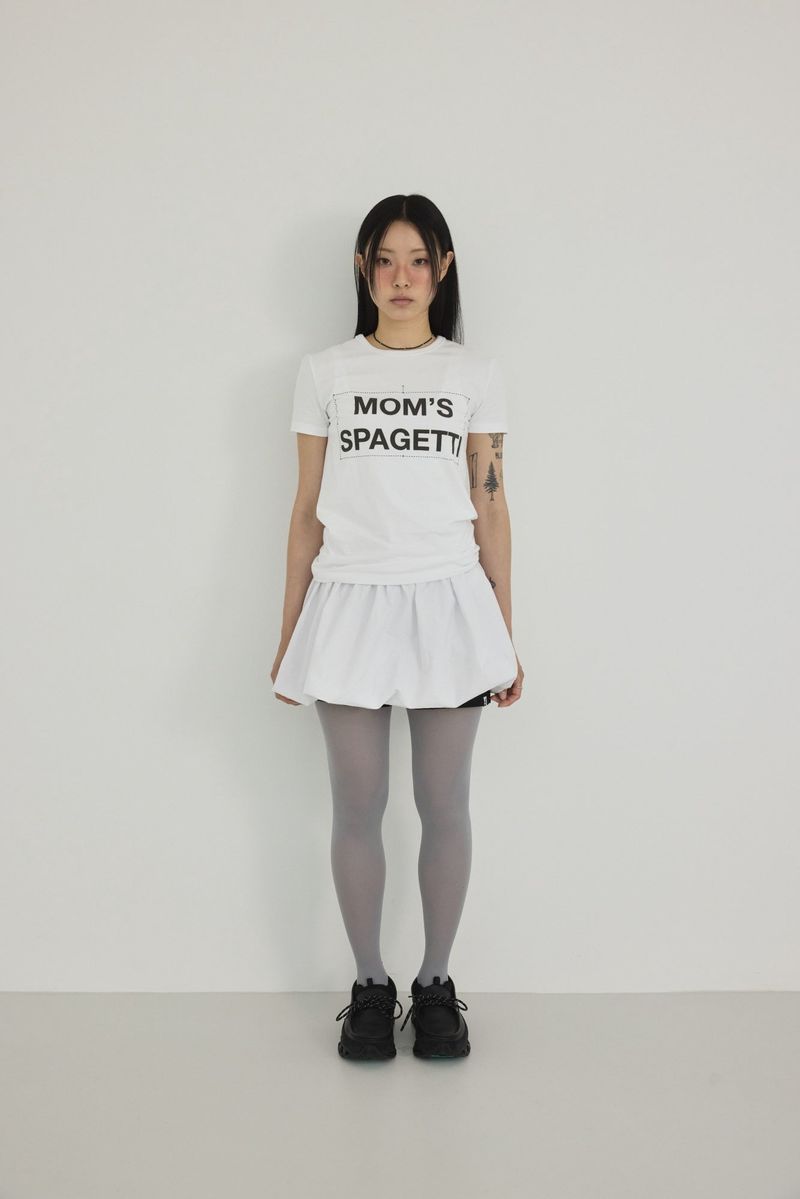 MOMS SPAGETTI EDIT TEE ( WHITE )