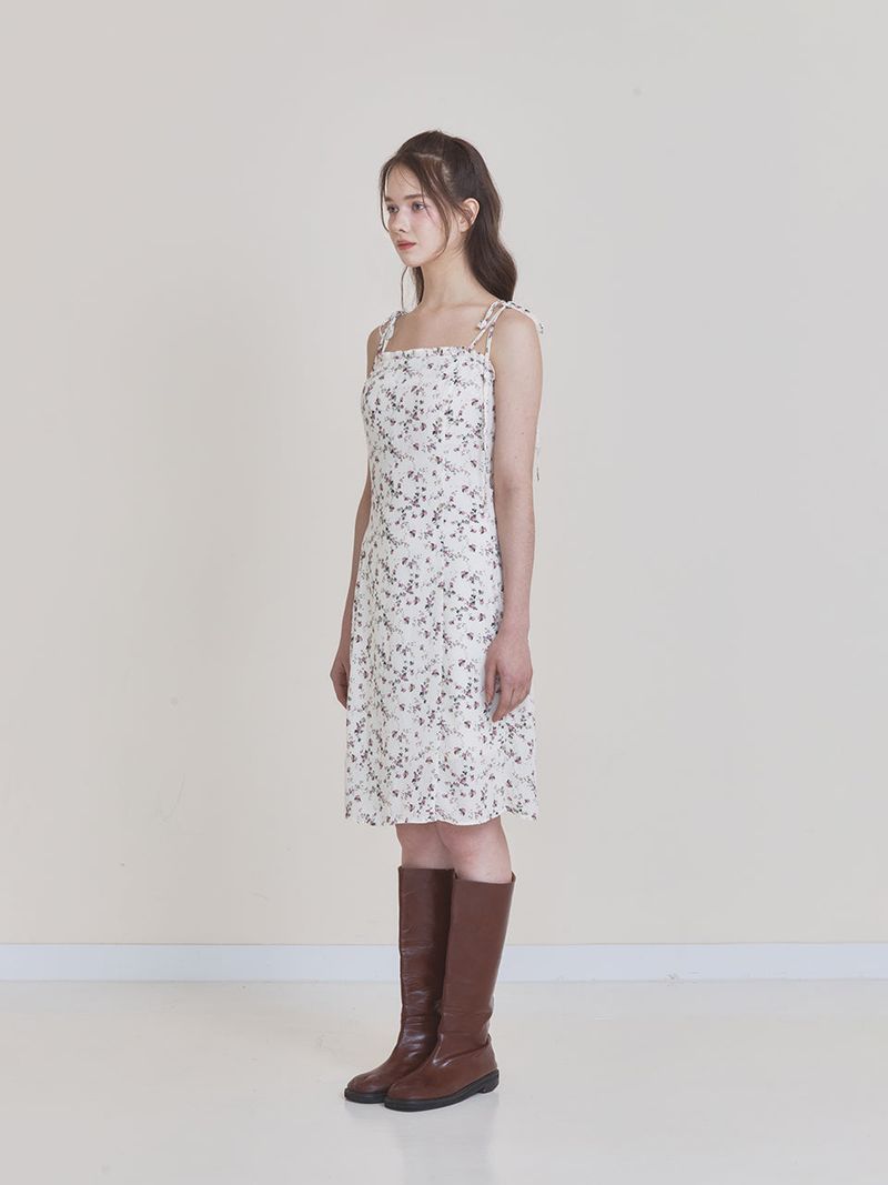 Frill midi dress (Ivory)