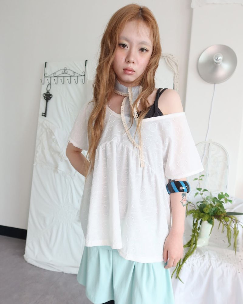 DUAL SHIRRING LAYERED CAMI