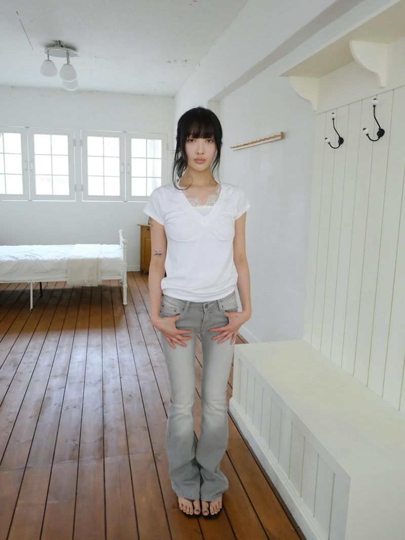 gray washing bootcut pt