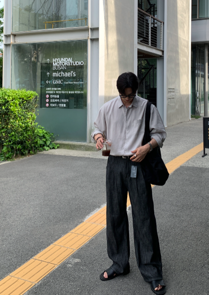 ハイパーエッセンシャルオーバーフィットリネンシャツ