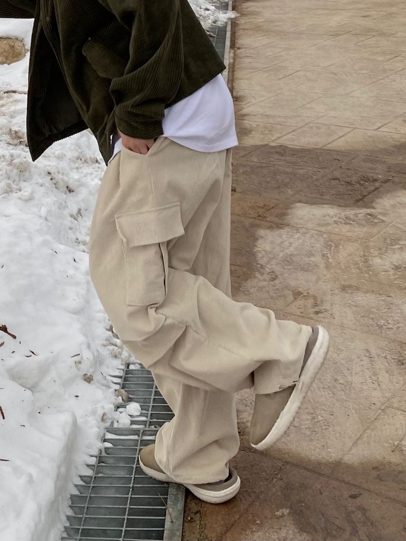 Golden String Cargo Balloon Pants 3C