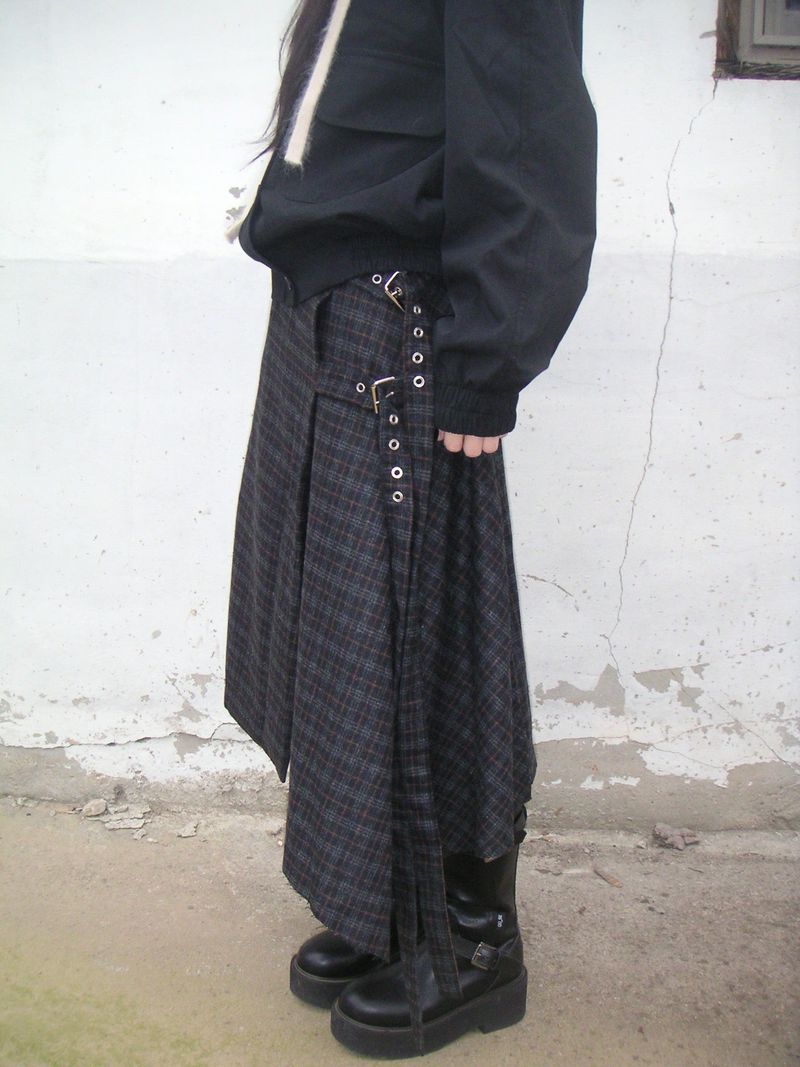 unbal wrap skirt
