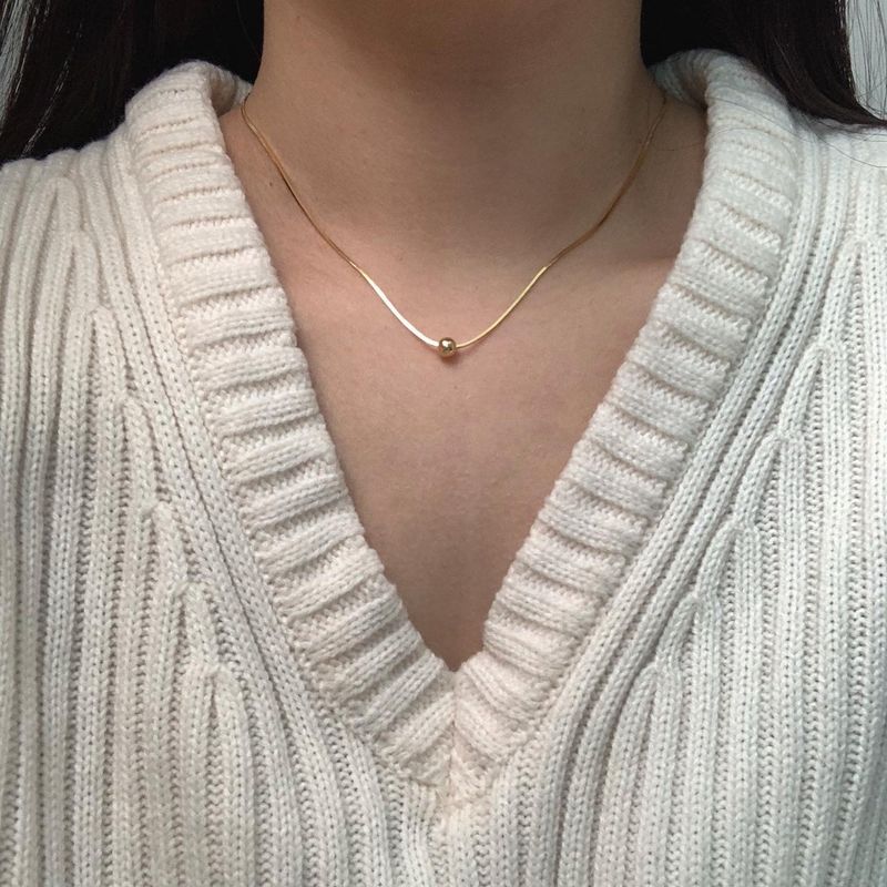 (silver925) シルキーボールネックレス *gold