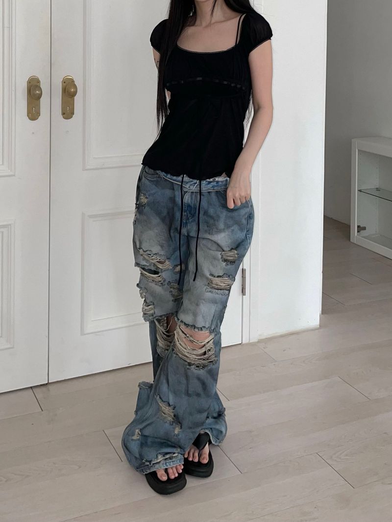THEAIRTOWN(ザエアータウン)の「brenn dustie denim pt (2 color)(Pants)」