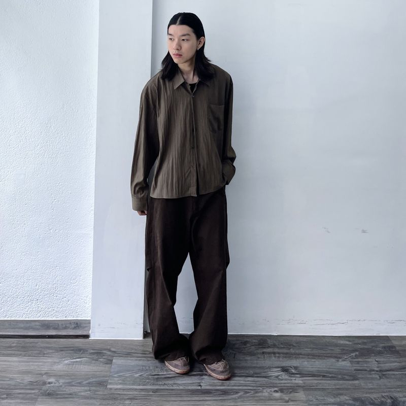 Smoky Taupe Texture Shirt
