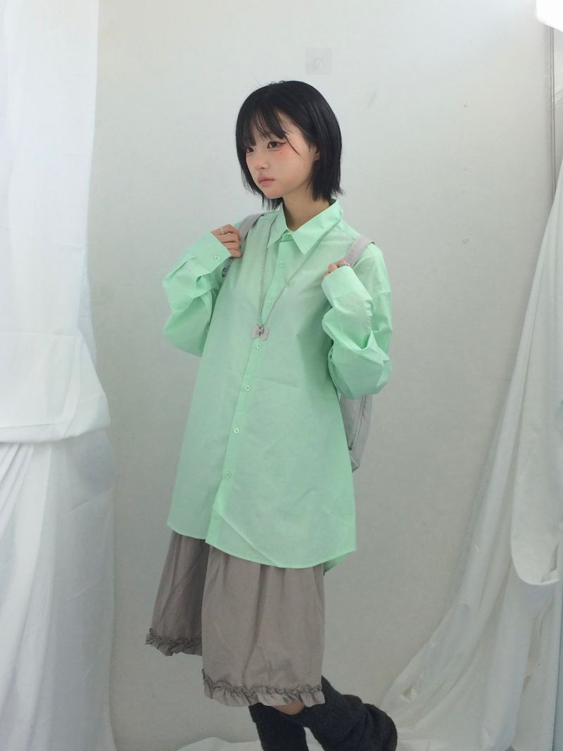 light cotton oversized shirt