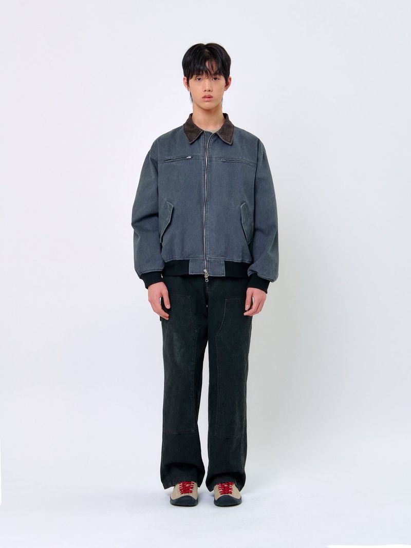 WASHED STITCH BLOUSON_Grey