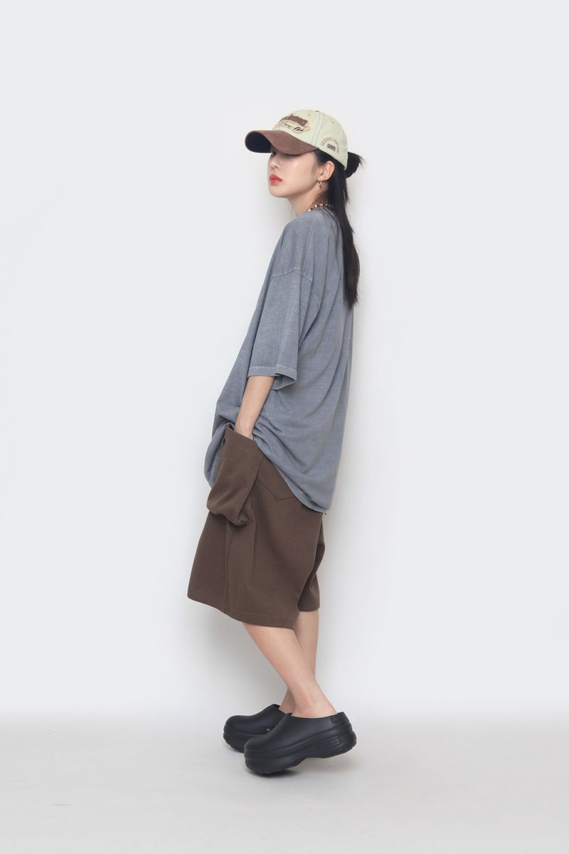 Double-Pocket Balloon Half Pants