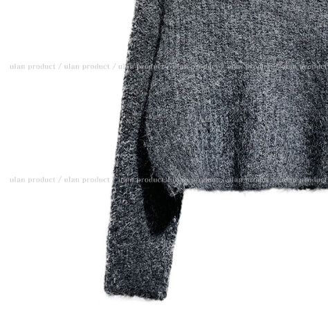 Moria Big Collar Two Way Knit Zip-up