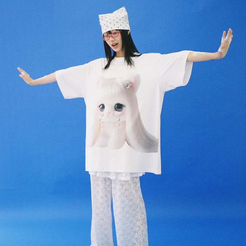 Don't Cry Aerocool T-shirt - WHITE